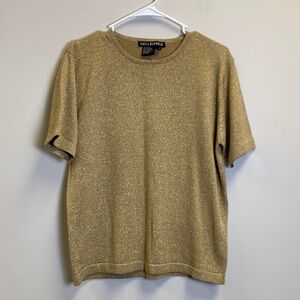 Nina Patrick Gold Knit Top